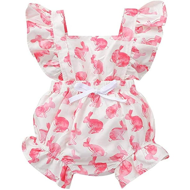 Details about NEW Easter Bunny Rabbit Baby Girls Pink Ruffle Sleeveless Romper Jumpsuit Details about NEW Easter Bunny Rabbit Baby Girls Pink Ruffle Sleeveless Romper Jumpsuit